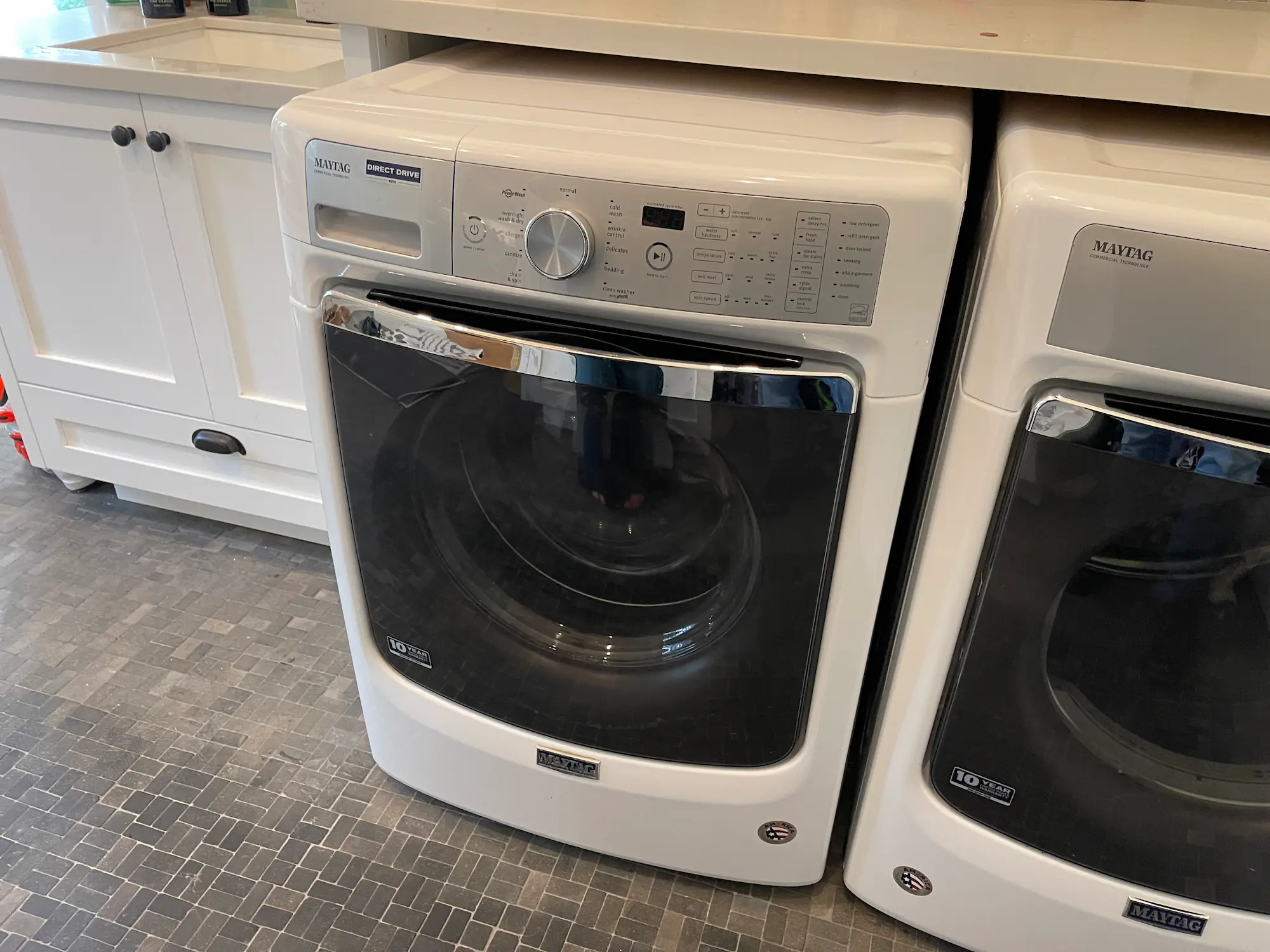 Thermador refrigerator in a modern Los Angeles kitchen after completed repair