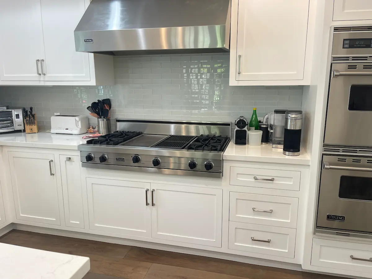 Thermador refrigerator in a modern Los Angeles kitchen after completed repair